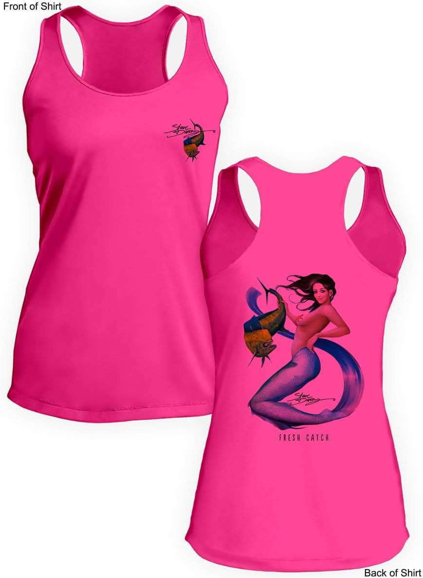 Fresh Catch- Ladies Racerback Tank-100% Polyester